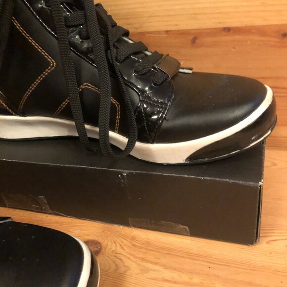 House of Dereon Patent Leather High Top Sneakers Shooties-SO LUXE! - Picture 6 of 16